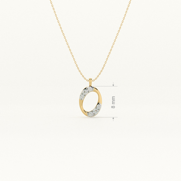 Ecliptica Orbit 9KT 0.05 Carat Lab-Grown Diamond Necklace-2