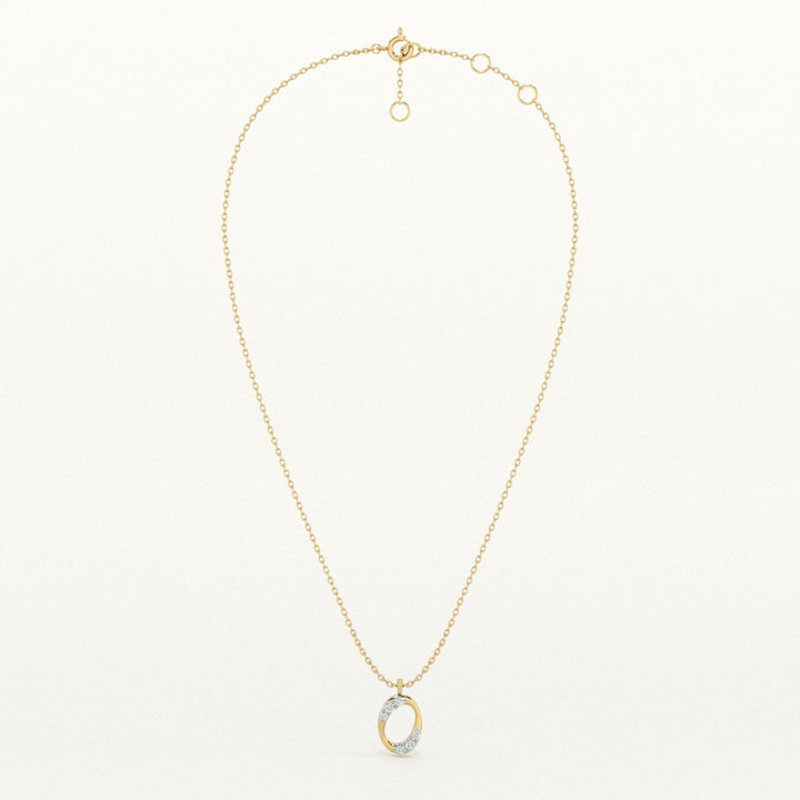 Ecliptica Orbit 9KT 0.05 Carat Lab-Grown Diamond Necklace-4