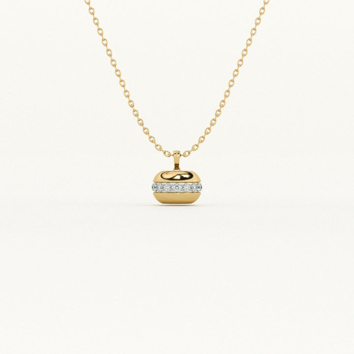 Twilight Bell 9KT 0.13 Carat Lab-Grown Diamond Necklace-1