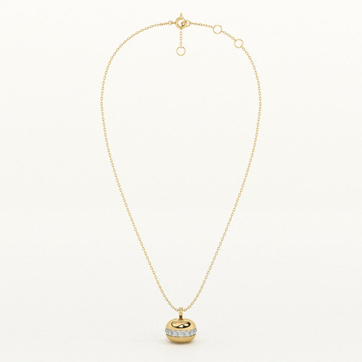 Twilight Bell 9KT 0.13 Carat Lab-Grown Diamond Necklace-4