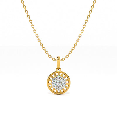 Sun Aura Radiant Lab-Grown Diamond Customizable Necklace