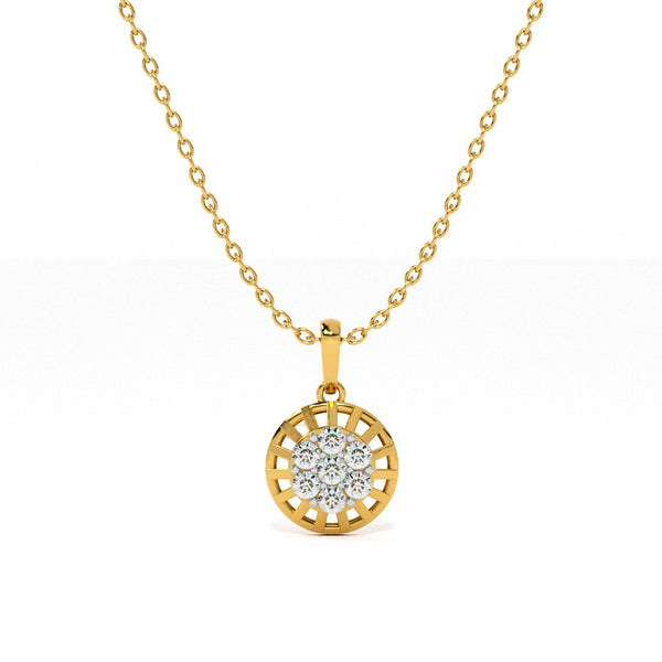 Sun Aura Radiant Lab-Grown Diamond Customizable Necklace