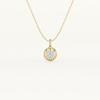 Sun Aura Radiant  Lab-Grown Diamond Customizable Necklace