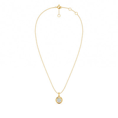Sun Aura Radiant 9KT Gold Lab Grown Diamond Necklace