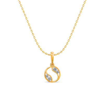 Harmony Loop Circle 9KT Gold Lab Grown Diamond Necklace