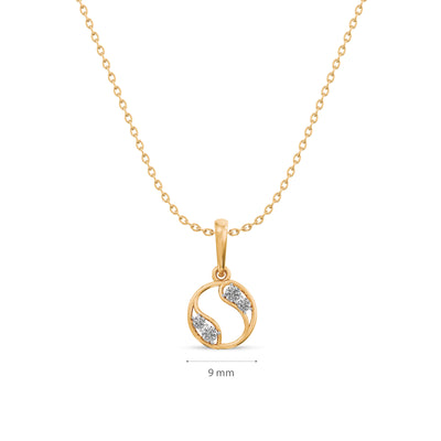 Harmony Loop Circle 9KT Gold Lab Grown Diamond Necklace