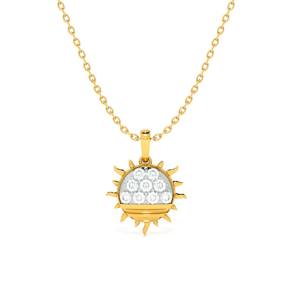 Solar Gleam Lab-Grown Diamond Customizable Necklace