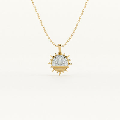 Solar Gleam Lab-Grown Diamond Customizable Necklace