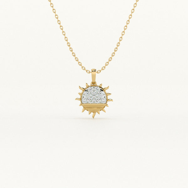 Solar Gleam Lab-Grown Diamond Customizable Necklace