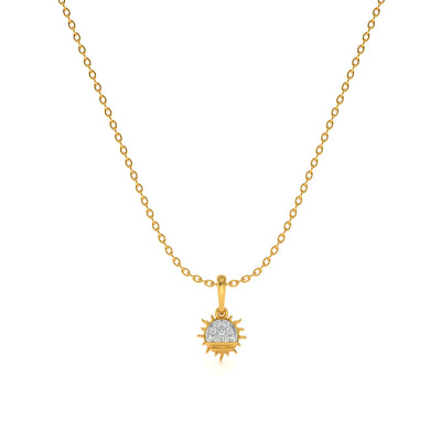 Solar Gleam 9KT Gold Lab Grown Diamond Necklace