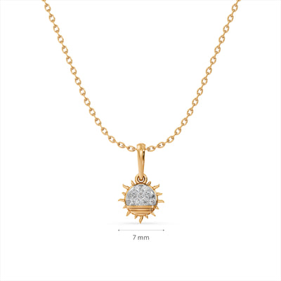 Solar Gleam 9KT Gold Lab Grown Diamond Necklace