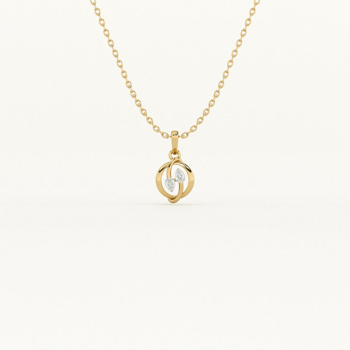 Orbit Embrace 9KT 0.2 Carat Lab-Grown Diamond Necklace-1