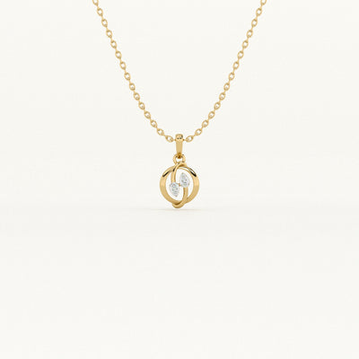 Orbit Embrace Lab-Grown Diamond Customizable Necklace