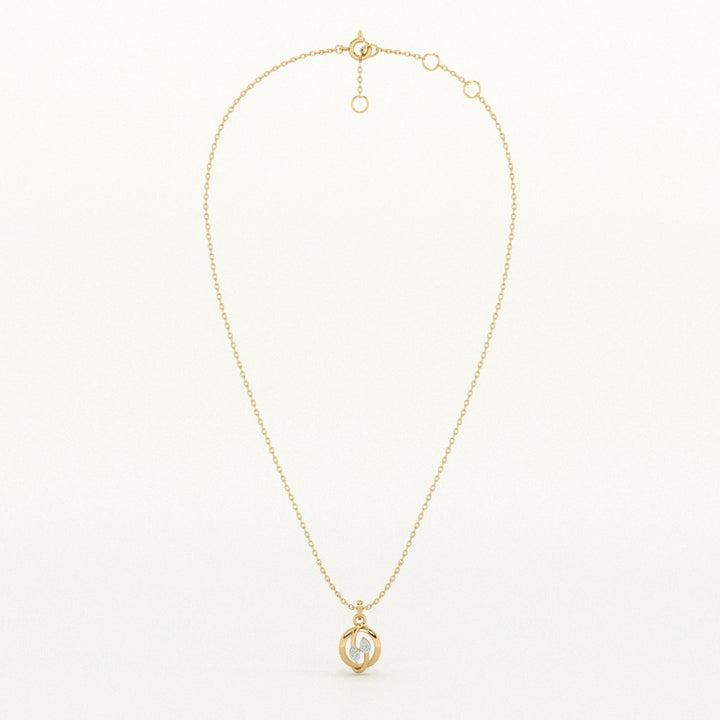 Orbit Embrace 9KT 0.2 Carat Lab-Grown Diamond Necklace-4