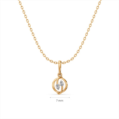 Orbit Embrace 9KT Gold Lab Grown Diamond Necklace