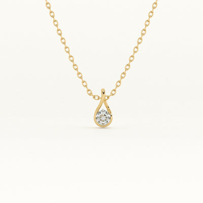 Drop Solitaire Lab Grown Diamond Customizable Pendant