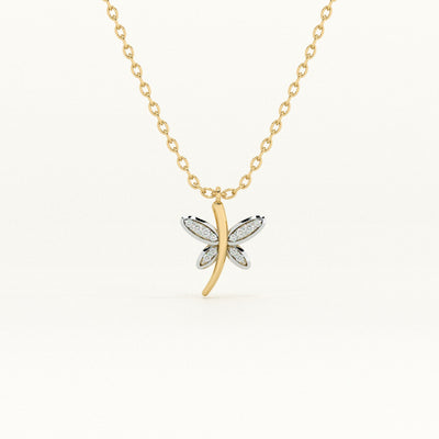 Dancing Dragonfly Lab Grown Diamond Customizable Necklace