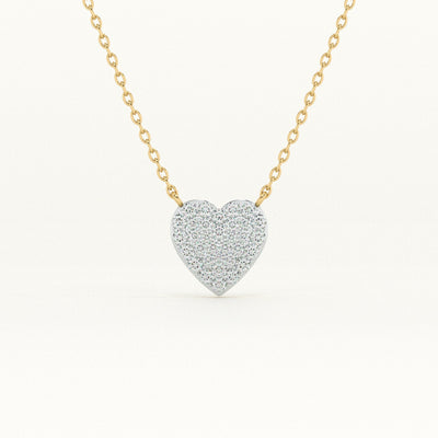 Golden Heart Lab Grown Diamond Customizable Pendant