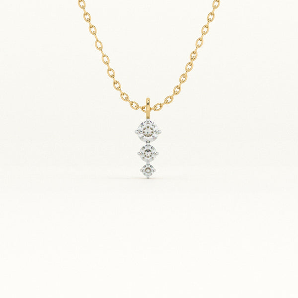 Timeless Three-Tier 9KT 0.61 Carat Lab-Grown Diamond Necklace