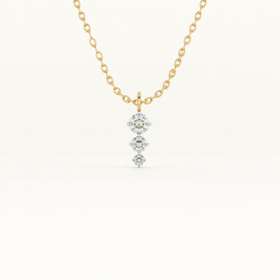 Diamond Trio Lab Grown Diamond Customizable Pendant