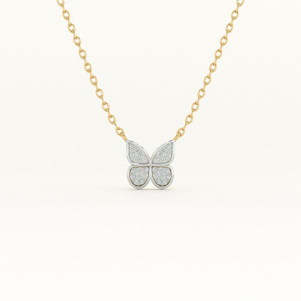 Mini Butterfly 9KT 0.17 Carat Lab-Grown Diamond Necklace