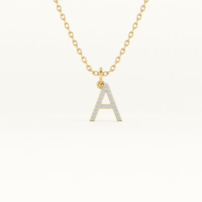 Elegant Initial Lab Grown Diamond Customizable Necklace