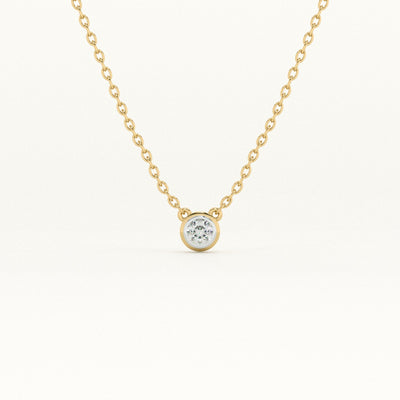 Single Solitaire Lab Grown Diamond Customizable Necklace