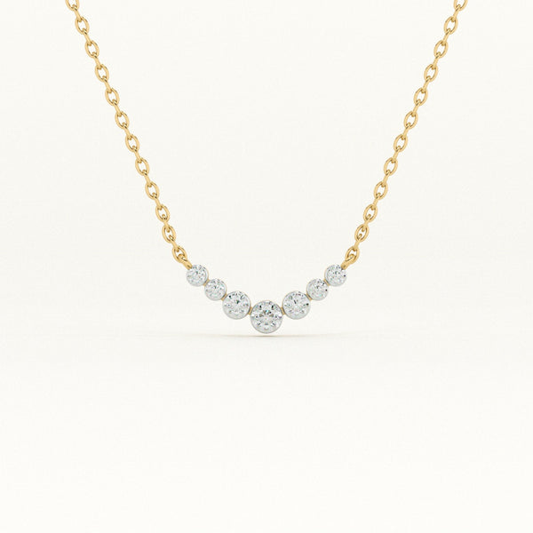 Elegant Round 9KT 0.19 Carat Lab-Grown Diamond Necklace