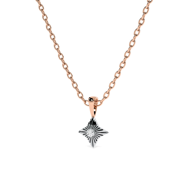 Stellar Bloom 9KT Gold Lab Grown Diamond Pendant - 5