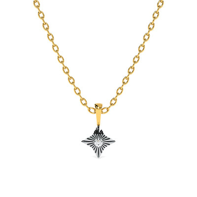 Stellar Bloom 9KT Gold Lab Grown Diamond Pendant