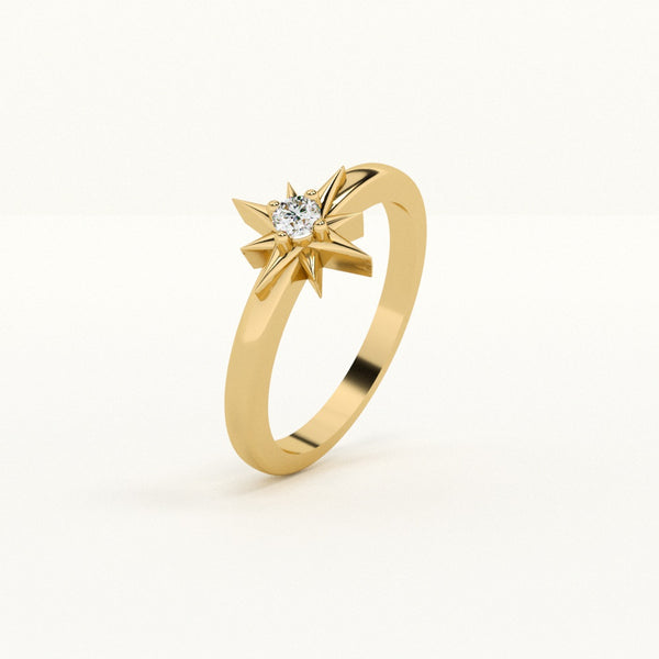 Starlight Burst 0.11 Carat 9KT Lab-Grown Diamond Ring