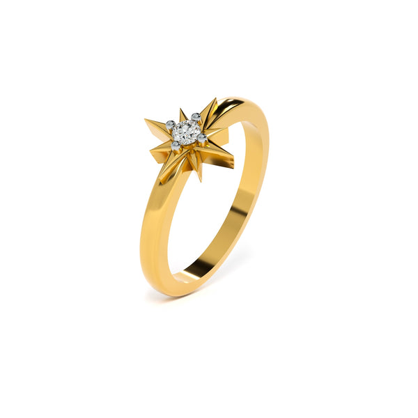 Starlight Burst 9KT Gold Lab Grown Diamond Ring