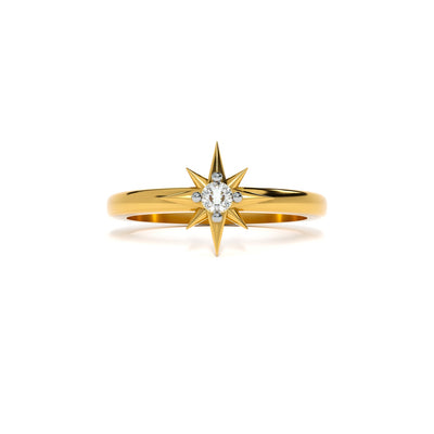 Starlight Burst 9KT Gold Lab Grown Diamond Ring