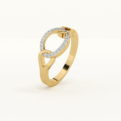 Oval Link Sparkle Lab-Grown Diamond Customizable Ring