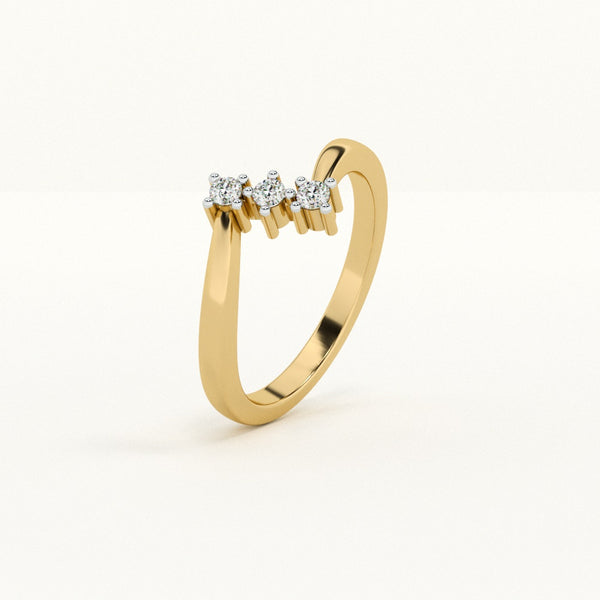 Diagonal Dazzle 0.1 Carat 9KT Lab-Grown Diamond Ring