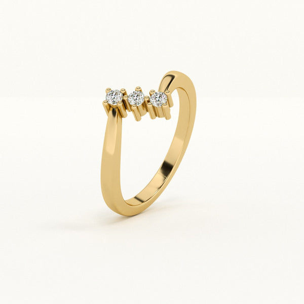 Diagonal Dazzle 0.1 Carat 9KT Lab-Grown Diamond Ring