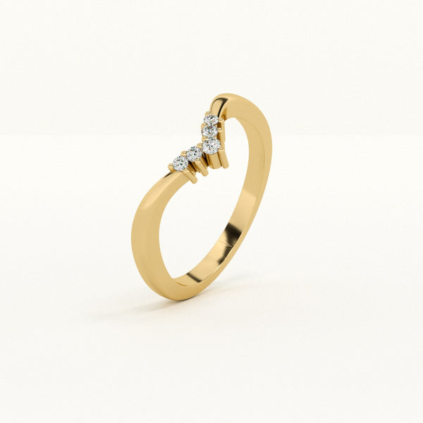 Grace Curve 0.05 Carat 9KT Lab-Grown Diamond Ring
