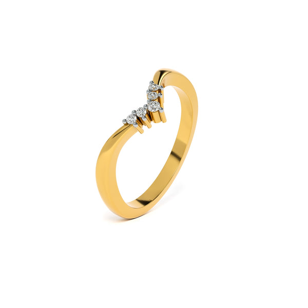 Grace Curve 9KT Gold Lab Grown Diamond Ring