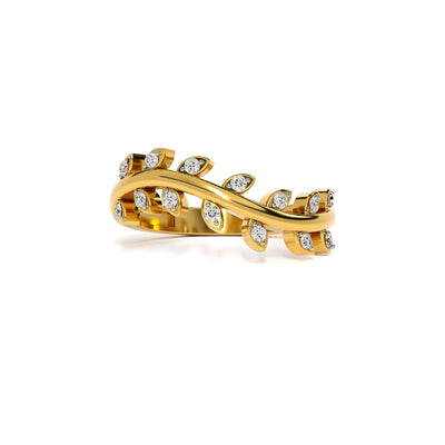 Vine Gleam 9KT Gold Lab Grown Diamond Ring