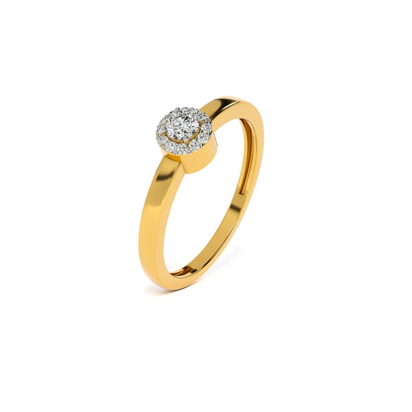 Radiant Crown 9KT Gold Lab Grown Diamond Ring