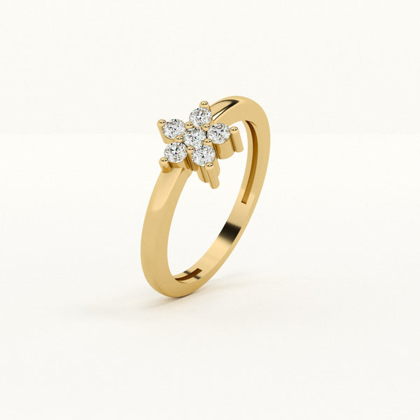 Floral Glint 0.21 Carat 9KT Lab-Grown Diamond Ring