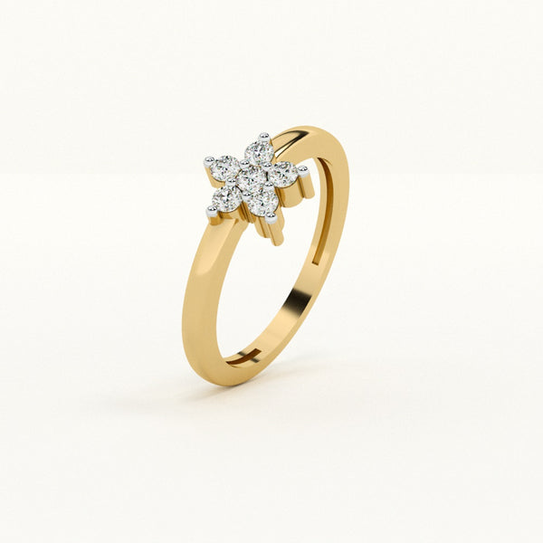 Floral Glint 0.21 Carat 9KT Lab-Grown Diamond Ring