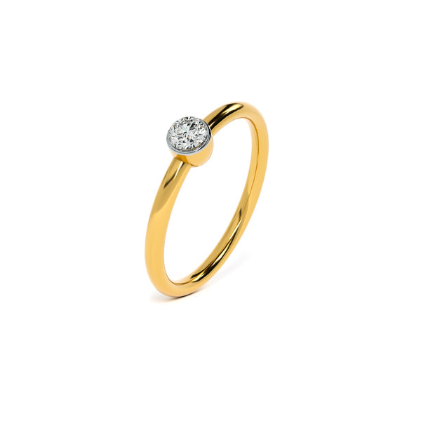 Solo Shine 9KT Gold Lab Grown Diamond Ring