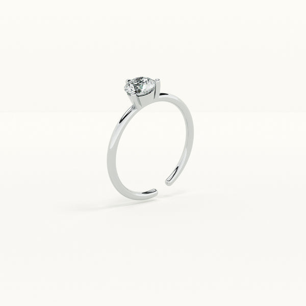 Three Prongs Pear 925 Silver Ring