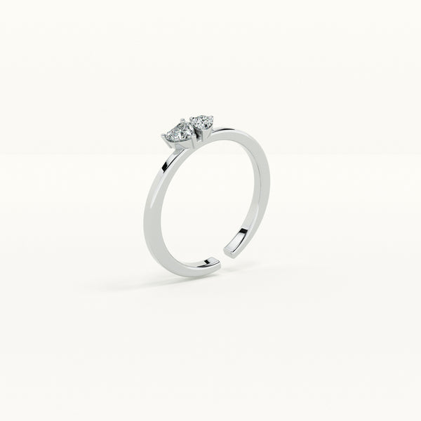 You and Me Stone 925 Silver Ring