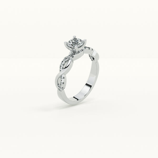 Criscross 925 Silver Love Ring