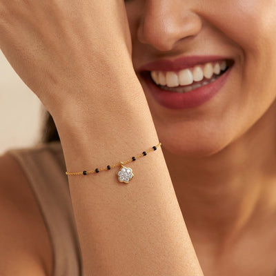 Stella 9KT Gold Lab Grown Diamond Mangalsutra Bracelet