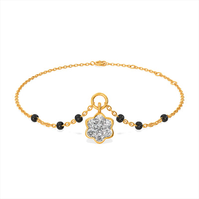 Stella 9KT Gold Lab Grown Diamond Mangalsutra Bracelet