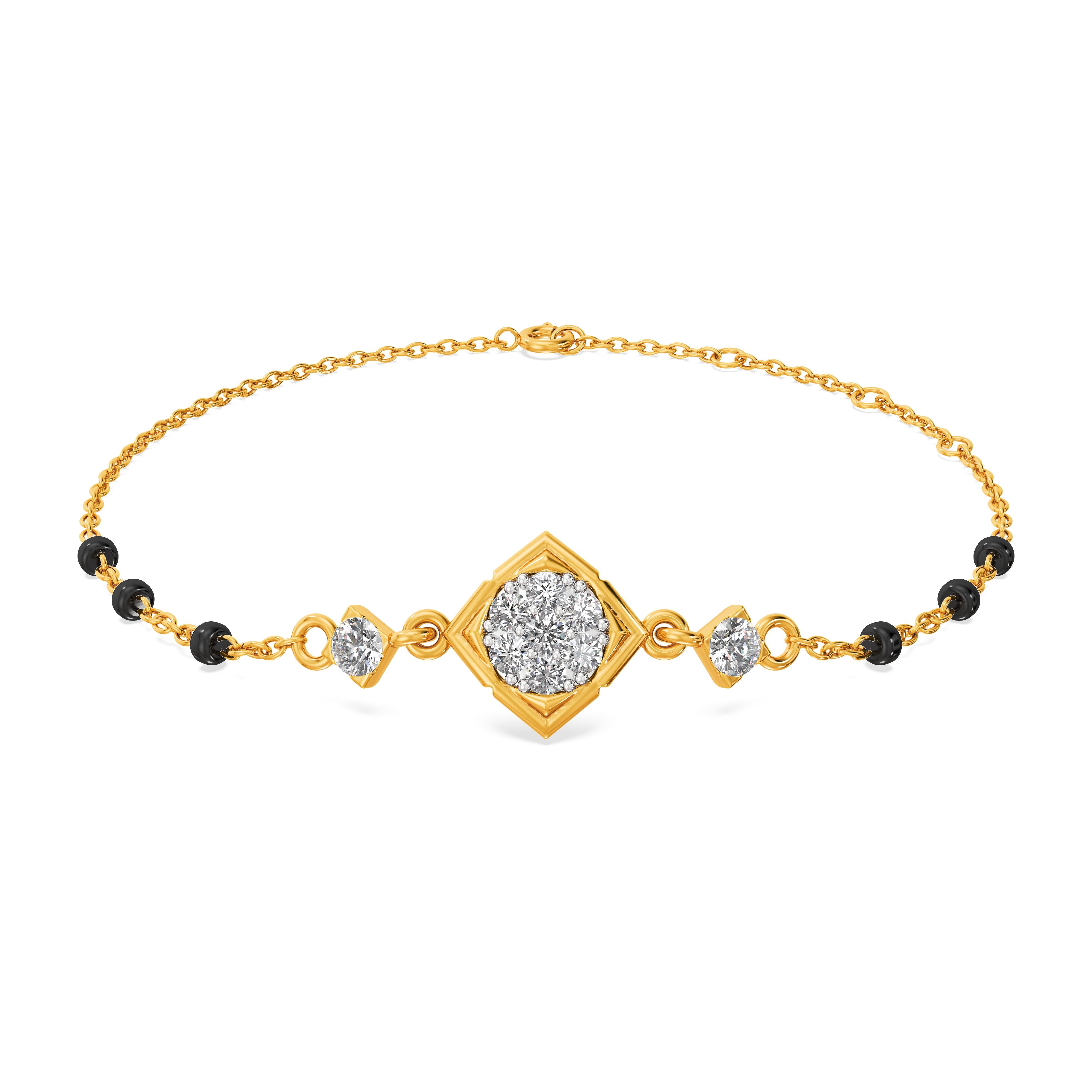 Aurelia Crest 9KT Gold Laboratory Grown Diamond Mangalsutra Bracelet