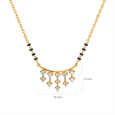 Luna Grid 9KT Gold Lab Grown Diamond Mangalsutra